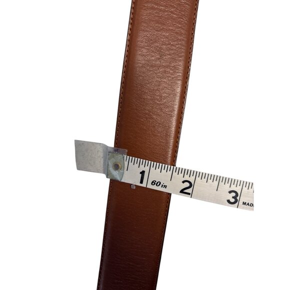Lauren Ralph Lauren Brown Leather Belt With Gold Buckle - Picture 13 of 13